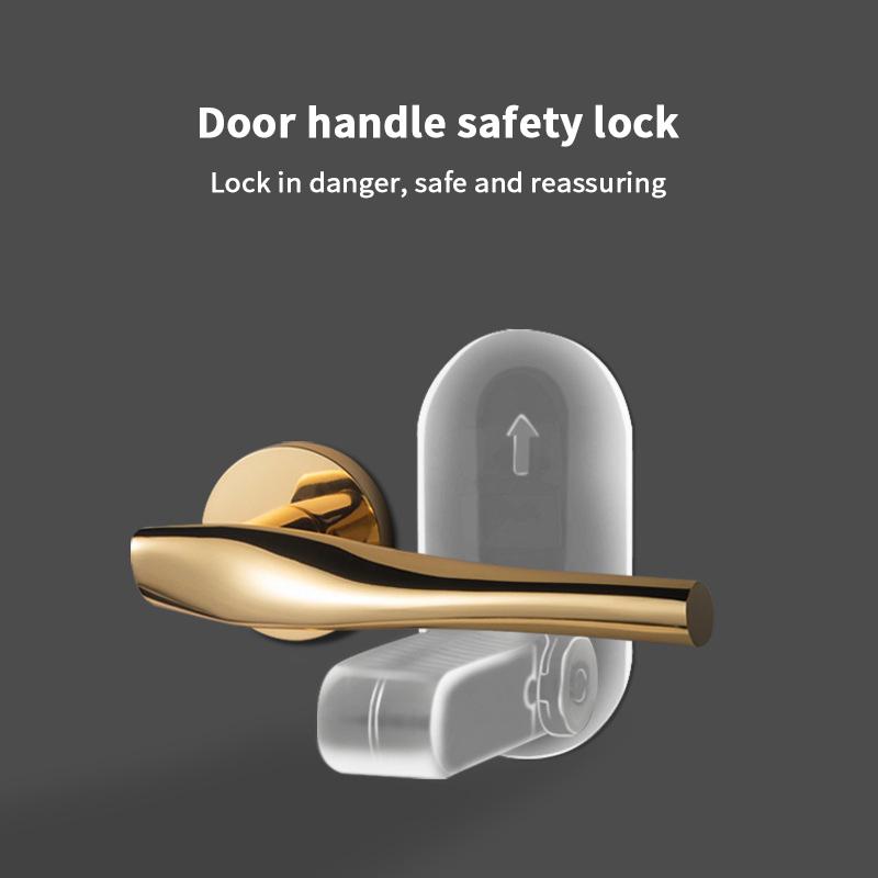 Protection Equipment Baby Safety Locks Plastic Self Adhesive Door Handle Locks No Hole Multipurpose Children Security Protector