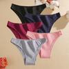 FINETOO 5Pcs/Set Seamless Cotton Cherry Lips Printing Panties Women Sexy Low Waist Cotton Crotch Spring Autumn Underwear Ladies Lingerie