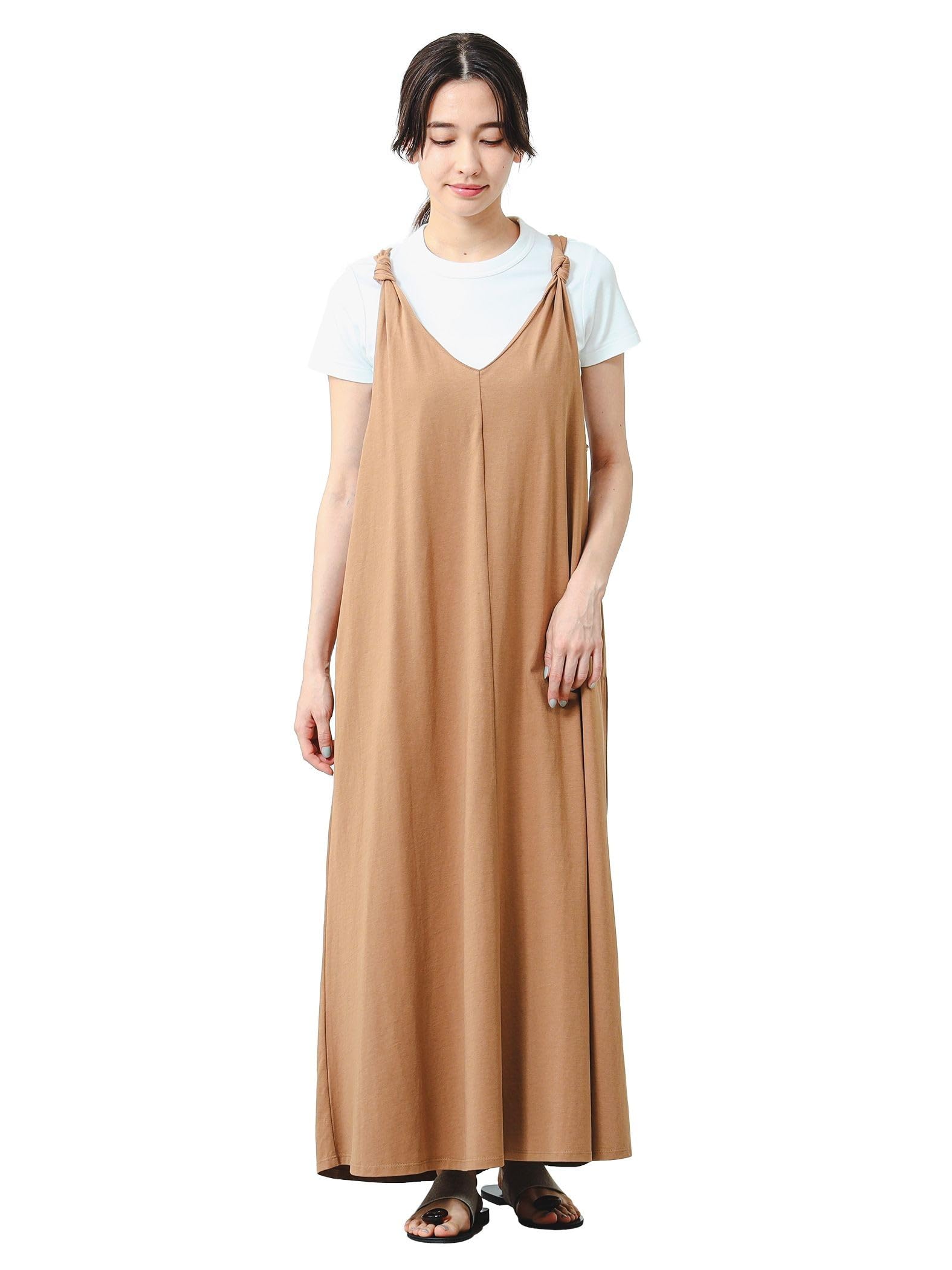 

Life Store by Dress by BEAMS Knot Maxi Dress CAMEL M [Beaming BEAMS] BMING Women s верблюд