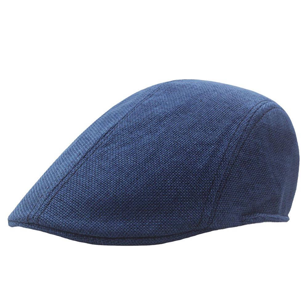 Men's Spring-Summer Cotton Linen Newsboy Beret: Breathable Duckbill Design