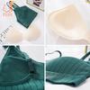 U-Shaped Back Sports Tube Top Breathable Crop Lingerie Underwear Sexy Wireless Bralette Seamless Women Bra Padded Sleep Tops Bra