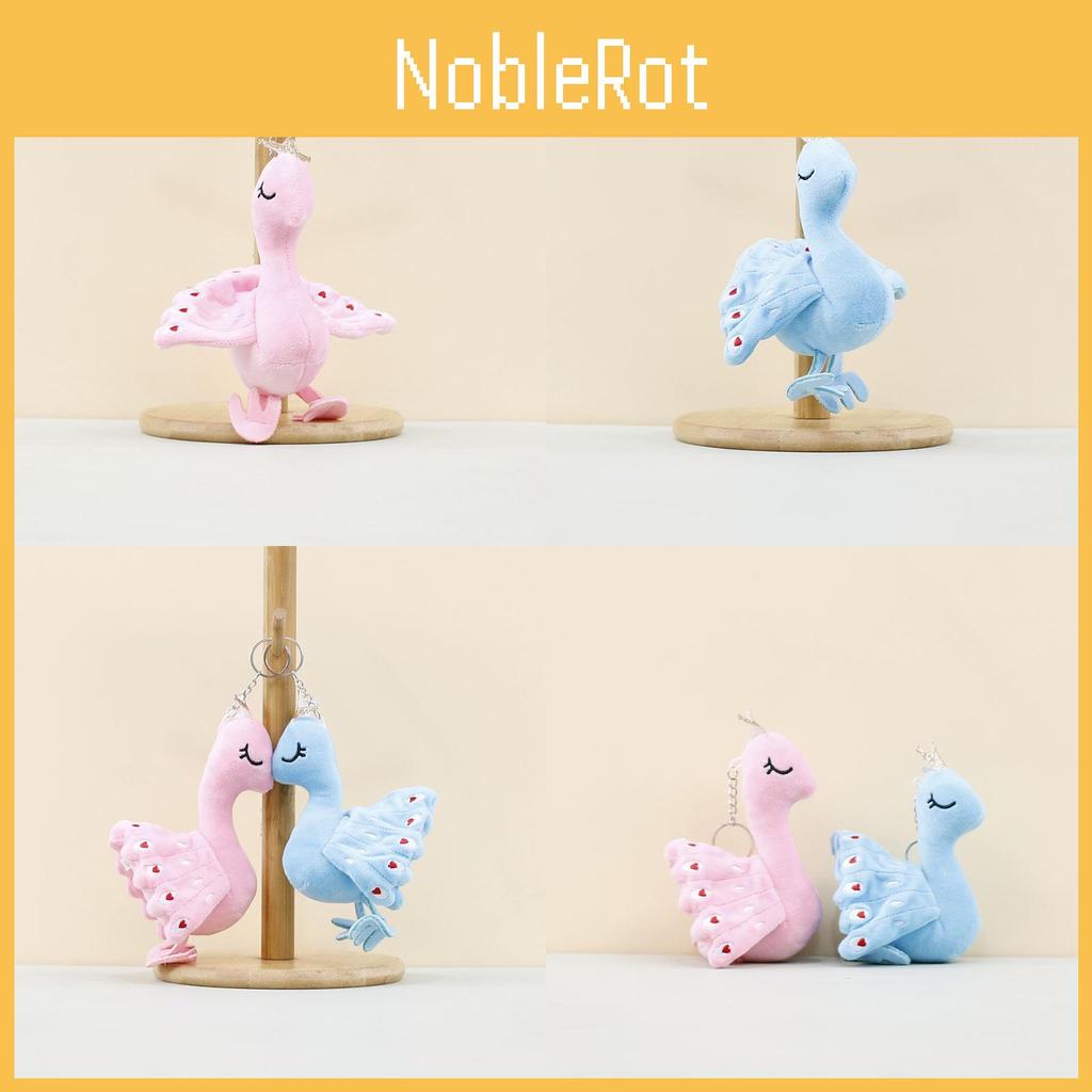 Soft Short Plush Peacock Toy Colorful Bird Keyring Lovely Accessory With Pp Cotton