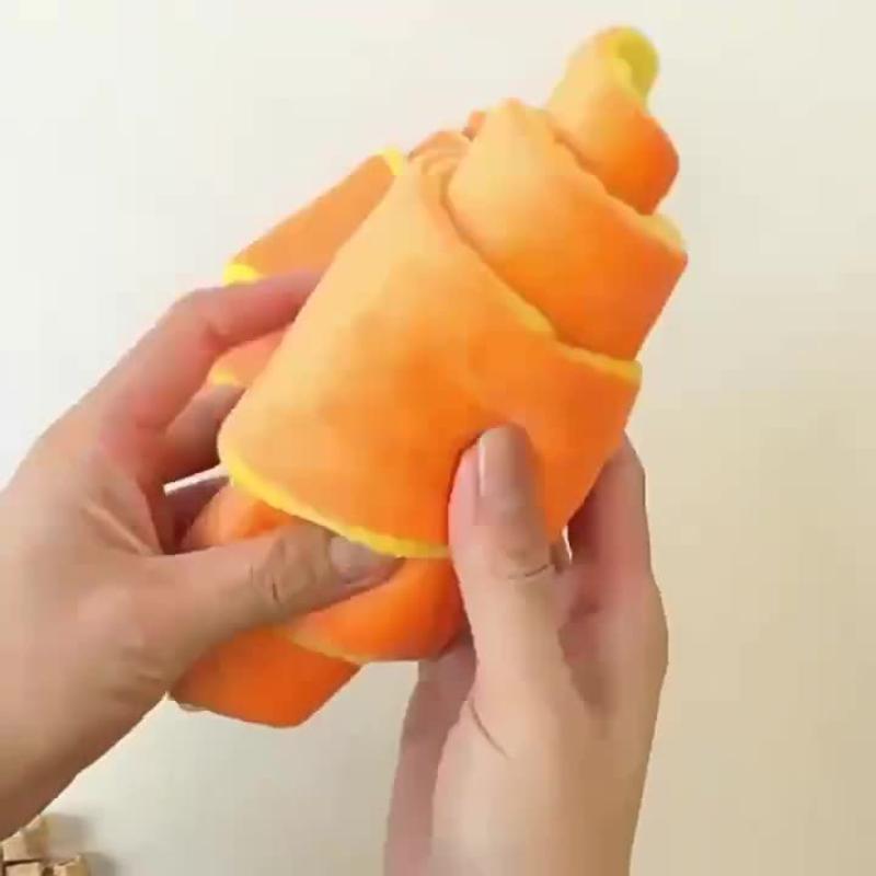 

Игрушки для жевания для собак, мягкие, в форме круассана, игрушки для прорезывания зубов для щенков, интерактивные плюшевые игрушки для питомцев со спрятанной едой, товары для питомцев для дома или улицы 1Pc