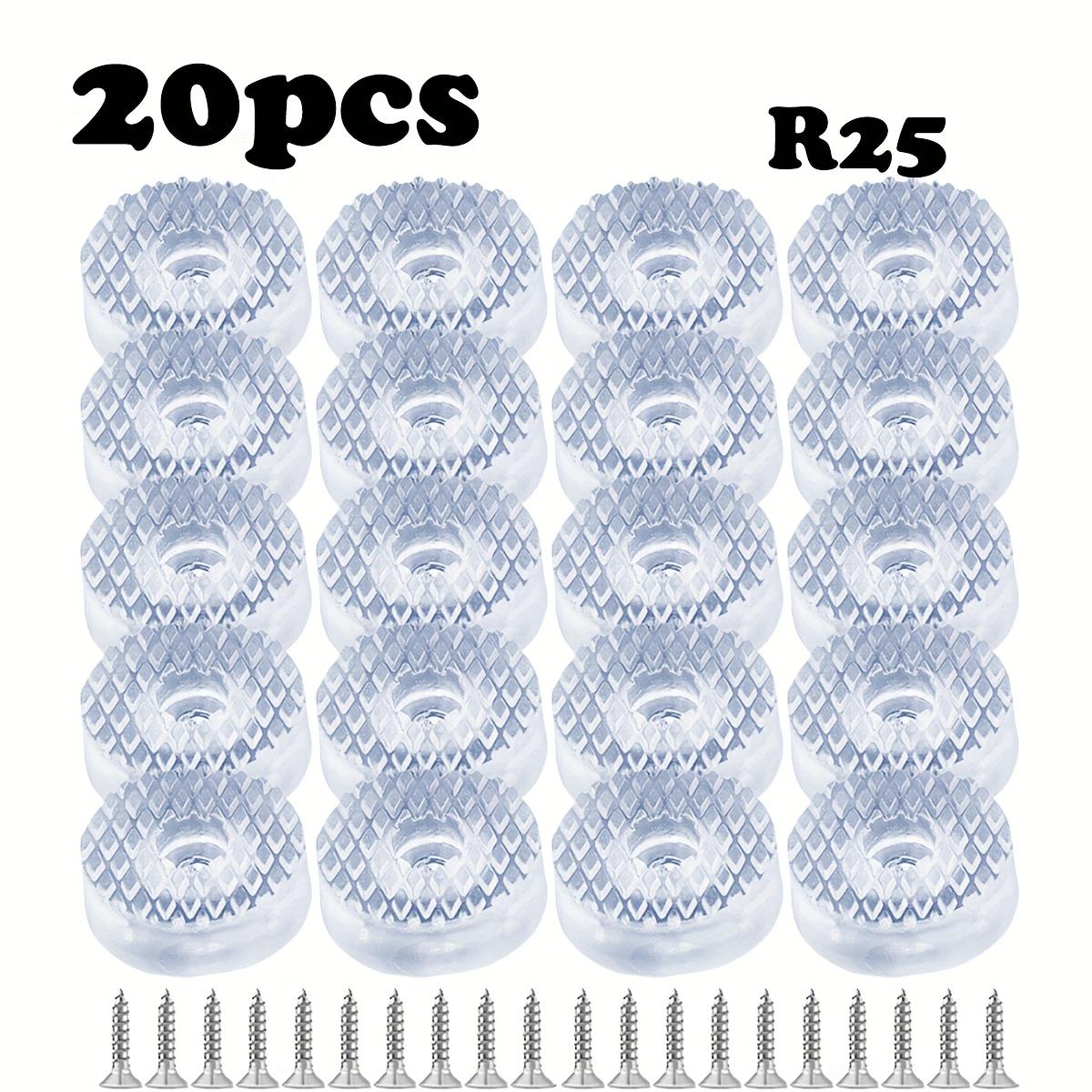 

20pc Furniture Leg Pads Silicone Height-Raising Pads Non-Slip Sofa Stool Table Leg Pads Transparent Rubber Soft Pads With Nails