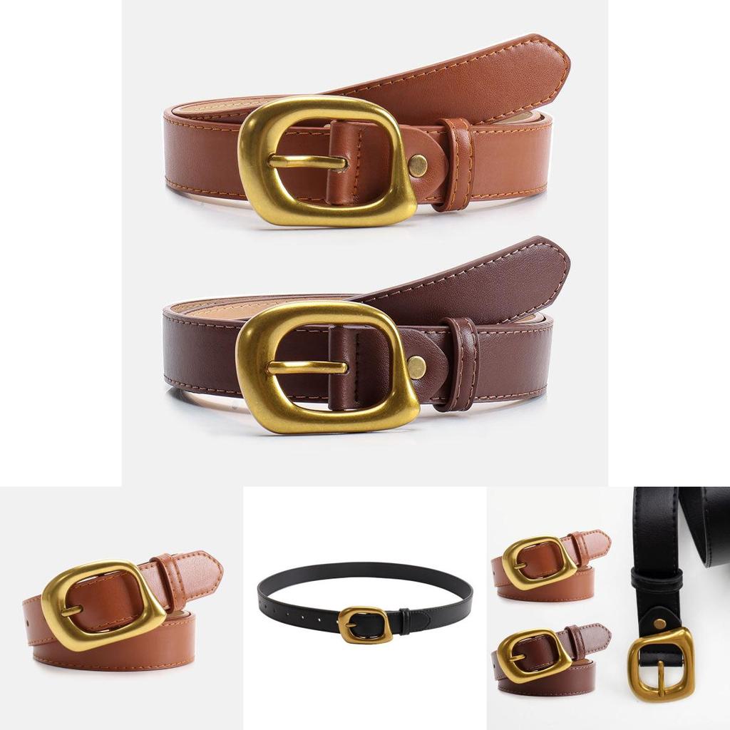 Minimalist Pu Leather Womens Belt For Office Chic Style With Alloy Buckle