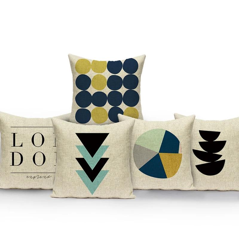 Nordic Style Letters Geometry Decorative Cushion Cover Home Textile Decor Pillow Cover Living Room Sofa Decor Pillow Case