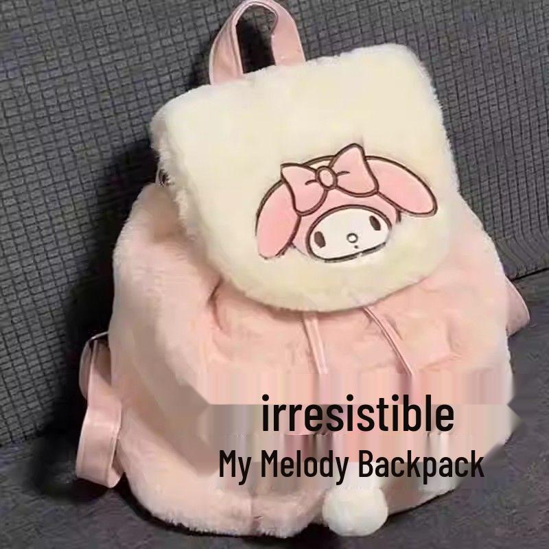 Herbst/Winter Plüsch Schultasche - Damen Sanrio Nischenkollektion mit kostenlosem Versand