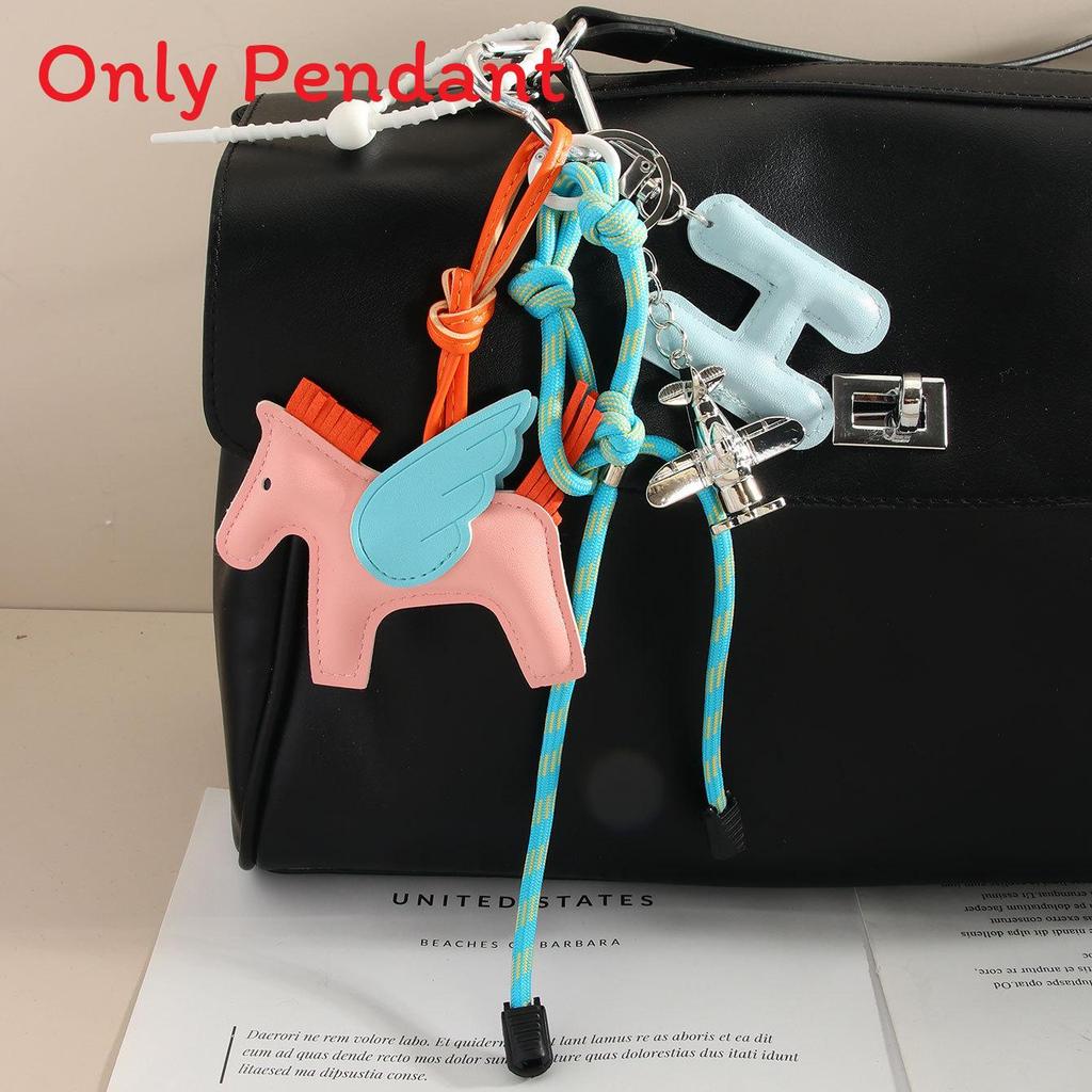 Miuxi H Pegasus Bag Charm Leather Keychain With Animal Design For Fashion Enthusiasts