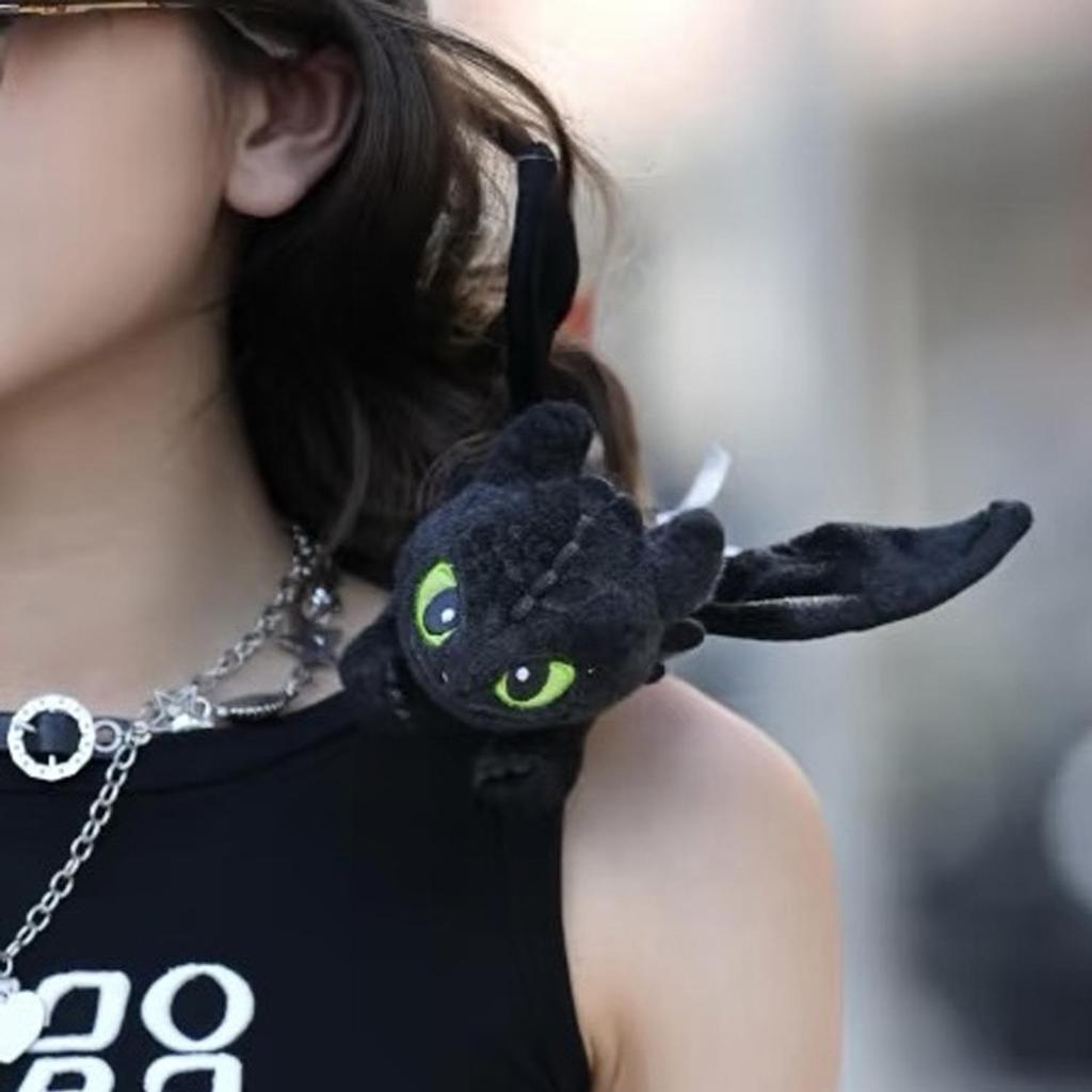 Universal Studios "How to Train Your Dragon" Toothless Plush Keychain - Night Fury Toy Ornament Pillow