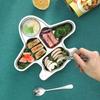 Divided Children's Dinner Plate Stainless Steel Snack Tray Cute Fruit Plate  Gift