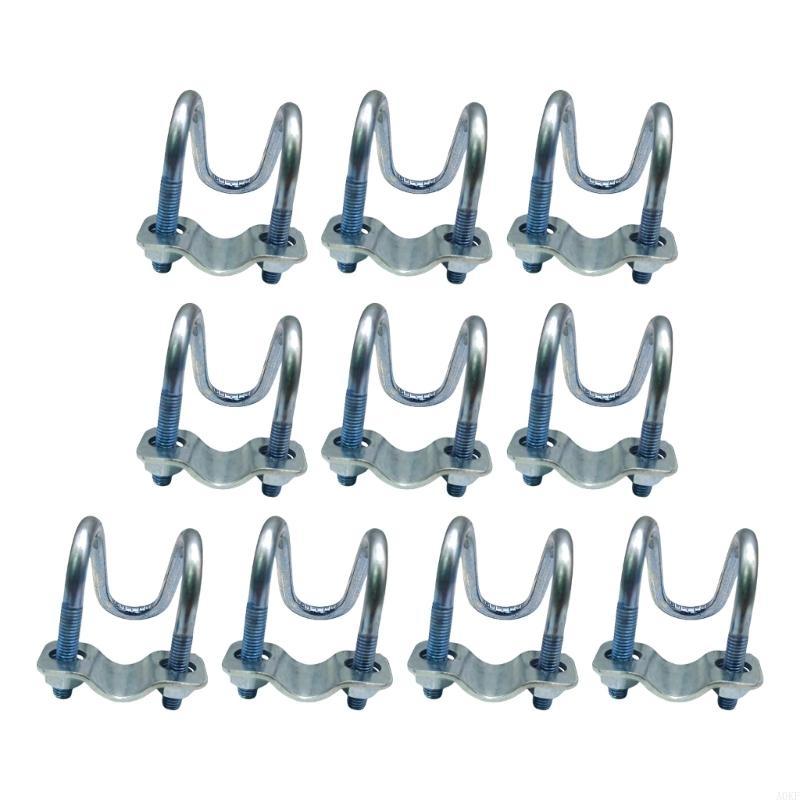 10Pcs Pipe Connector Fixator Buckle Double Crosses Pipe Clamp Enduring A0KF