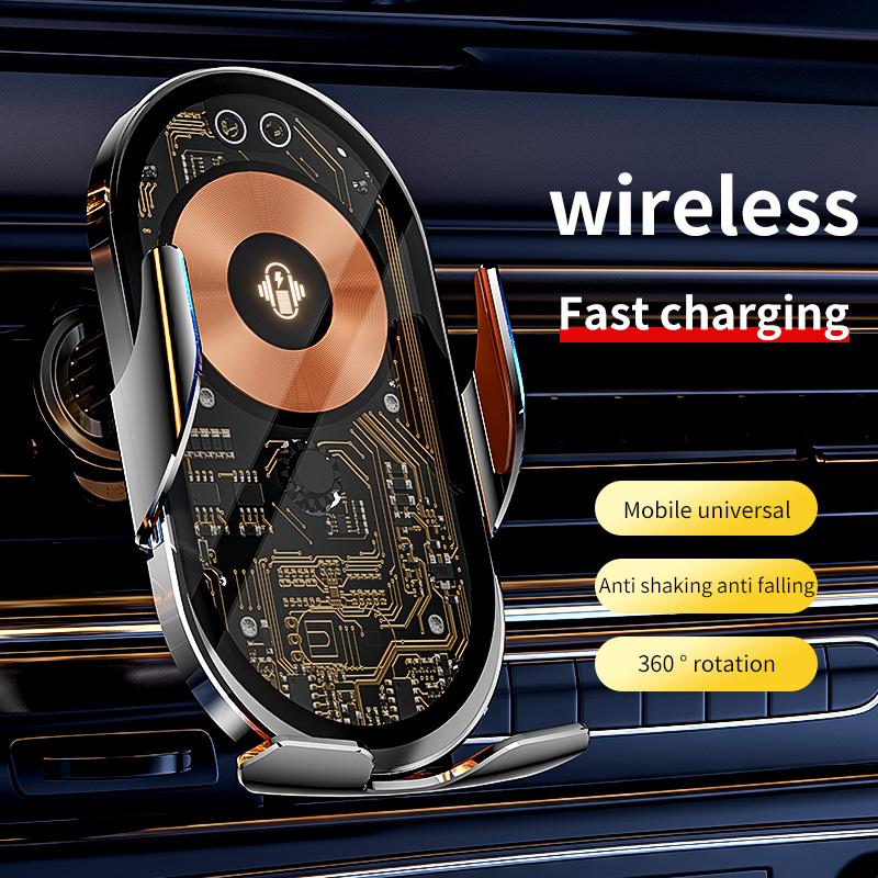 2024 M11 Magic Clip Transparent Line Design Bezdrátové nabíjení do auta Držák mobilního telefonu Otevírání a zavírání Navigační stojan Autodoplňky