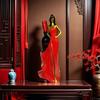 Woman Shape Wine Rack Resin Lady Figure Bottle Holder for Tabletop