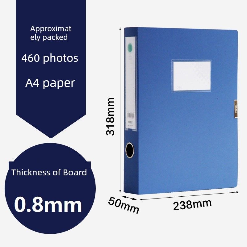 Deli Data Thickened Folder File Box