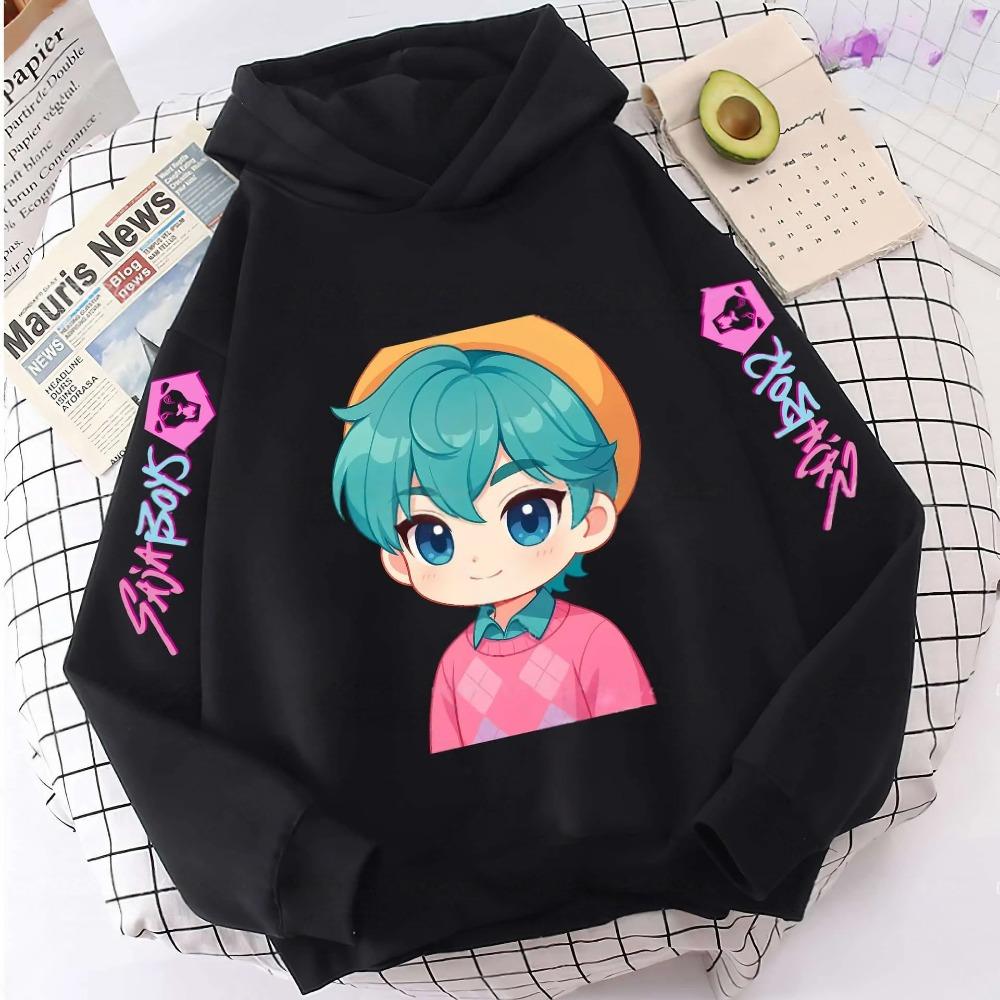 Autumn KPop Demon Hunters Cool Print Children's Hoodies Girls Fashion Oversized Streetwear Casual Boys Hooded Sweatshirt
