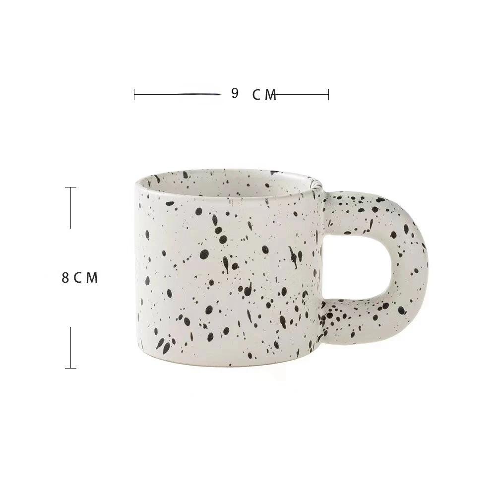 Household Water Cup Drinkware Coffe Ceramic Cup Simple Espresso Cups Spotted Mug Porcelain Coffee Cups Personalized Gifts Gift