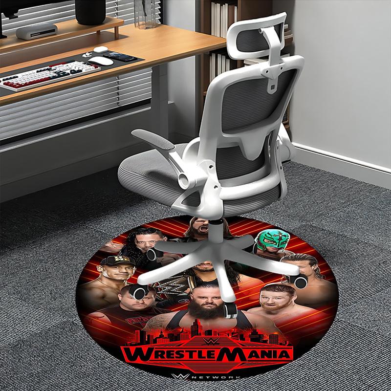 

WrestleMania, WWE Network Коврик под стул Круглый ковер Ковер для офиса, Машинная стирка, Нескользящий, Подходит для гостиных, спален 80cm
