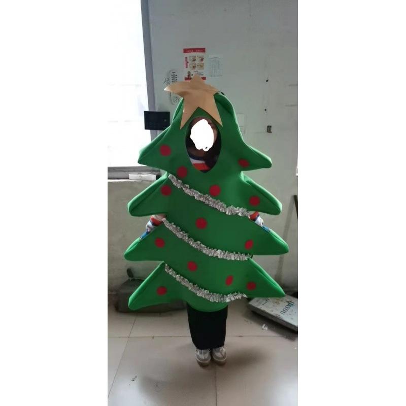 Adorable Unisex Christmas Tree Cosplay Outfit With Foot Covers For Holiday Celebrations