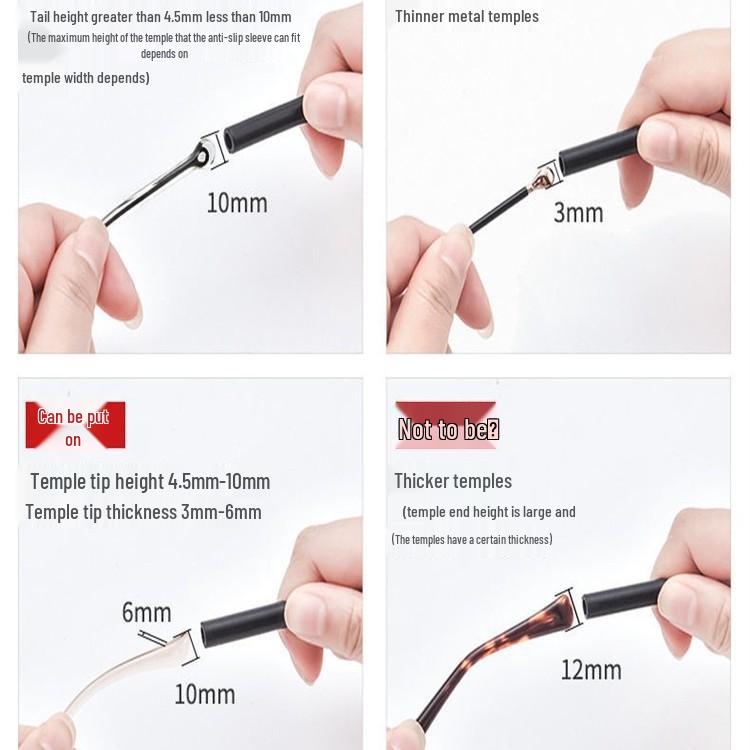 Einziehbarer rutschfester Brillenhalter mit verstellbaren Ohrbügeln für Sport