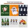 Pure Cotton Christmas Embroidery Towel Set for Kitchen or Hand Use - Custom Logo Available, Ideal for Holiday Gifts