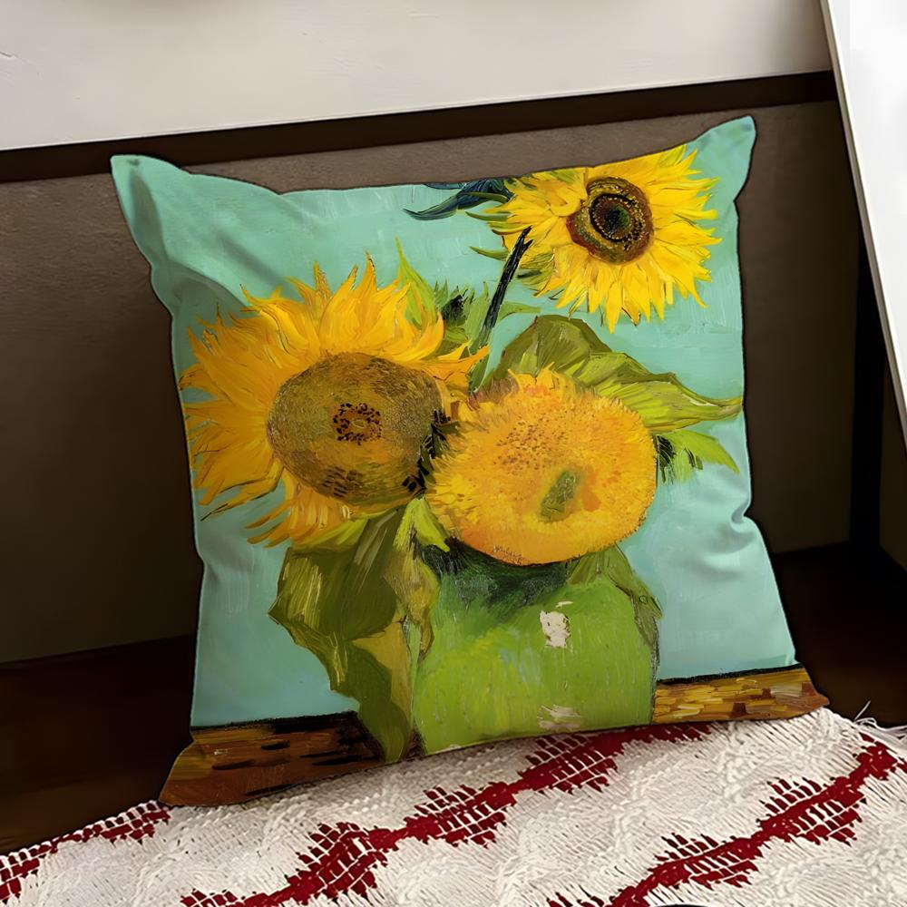Vincent van GGogh Cushion Cover Reversible Soft Durable Pillow Cover Home  Car MultiScene Use for Daily Comfort