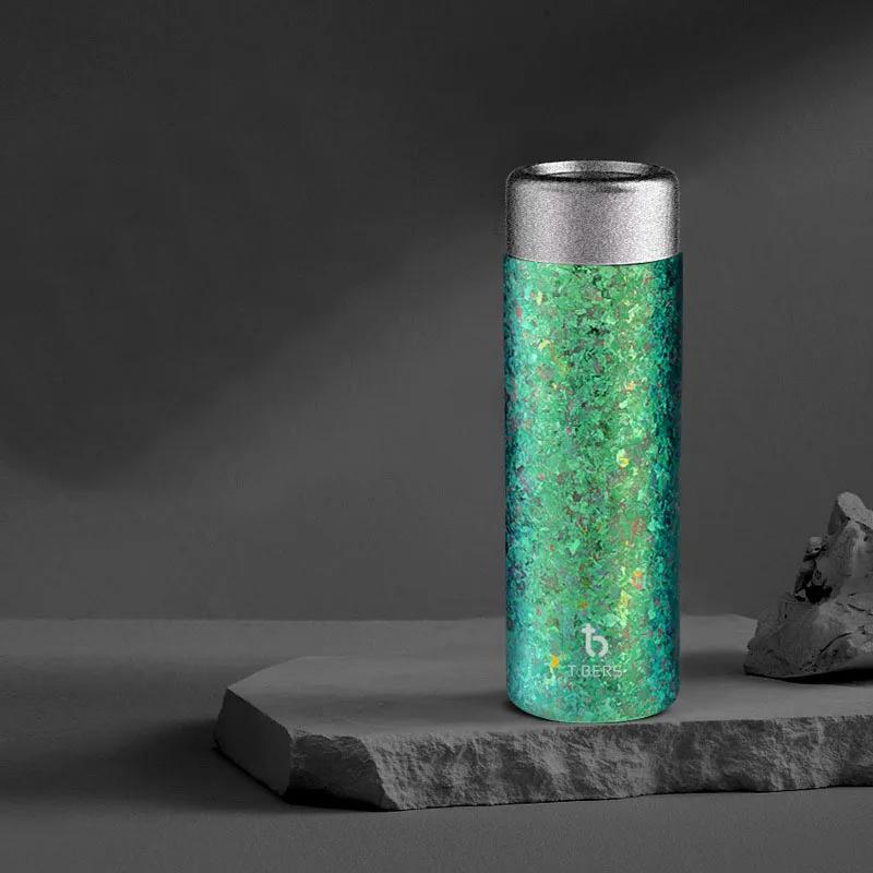 

150ml MINI Thermos Cup,Double Layer Pure Titanium Flasks,Portable Gift Drinkware,Tea Set,Light Lipstick Insulated Water Bottle 150ml срібний