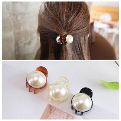 Mini Pearl Crab Hair Claw Hair Clips For Women Girls Barrettes Hairpin Female Make UP Washing Tool