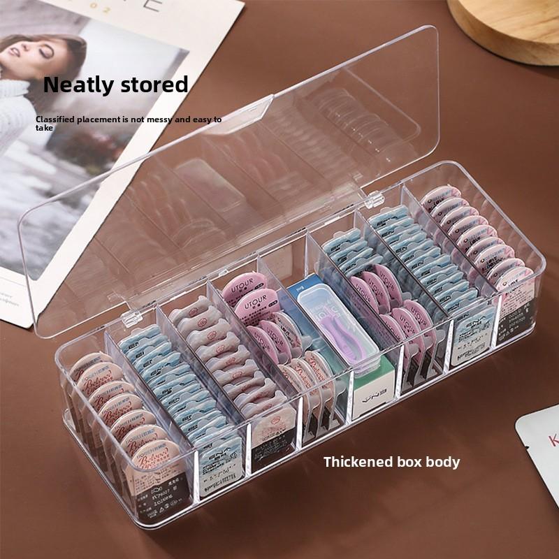 Clear Ps Contact Lens Organizer With Divided Compartments For Home Storage