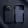 MELKCO For iPhone 14 Pro Genuine Cow Leather Coated PC Phone Case Magnetic Drop-proof Cover