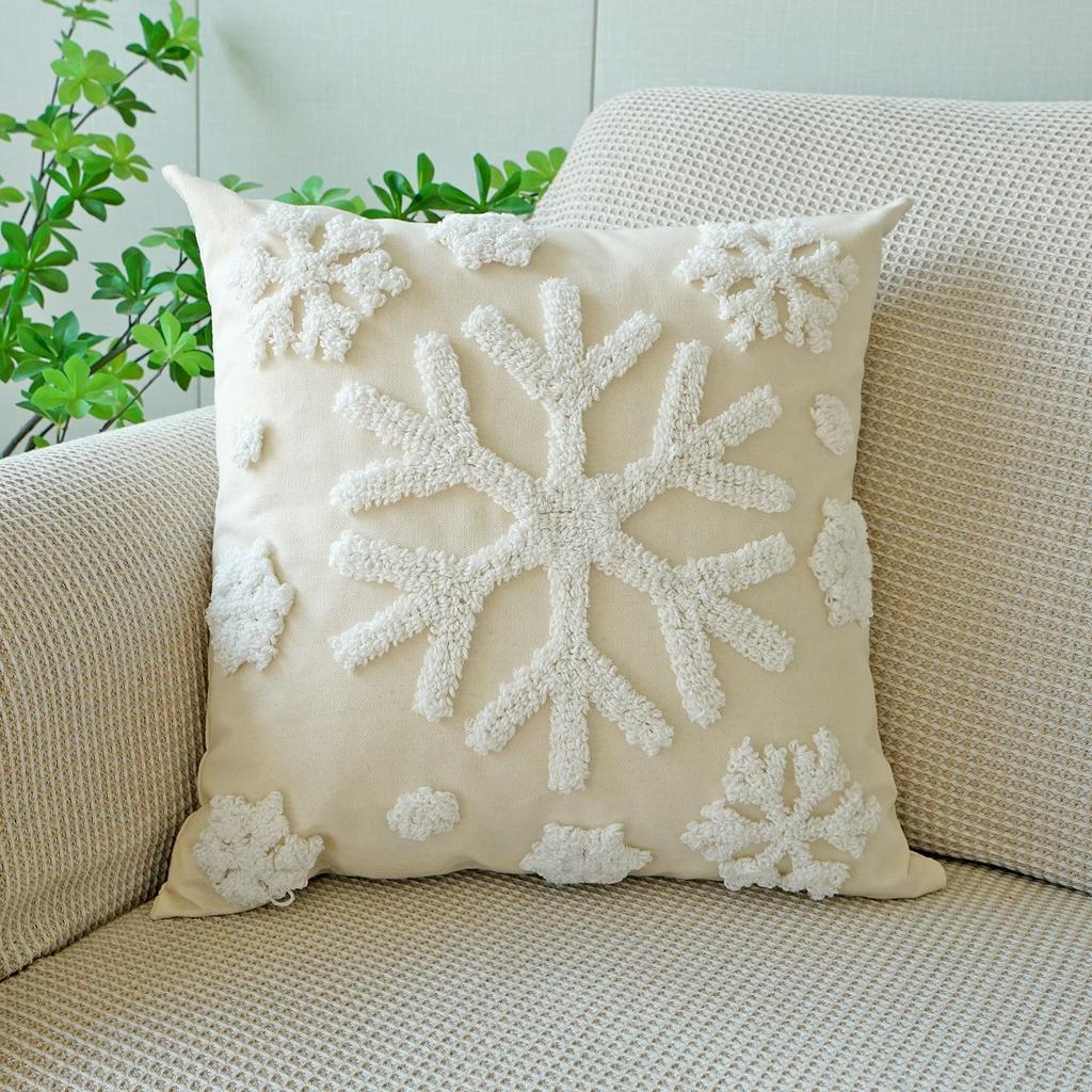 45X45Cm Christmas Cartoon Throw Pillow Cover Santa Claus Tufted Velvet Cushion Cover Decor Home Decorative Pillowcase
