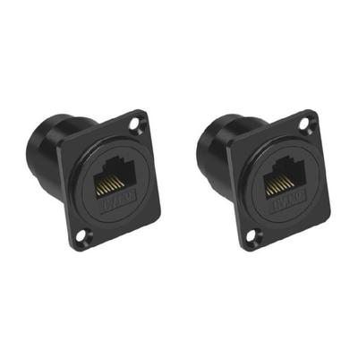 RJ45 Panel Mount Connector RJ45 Cat6 Female To Female Through Ethernet Extension Coupler Adapter Transmission