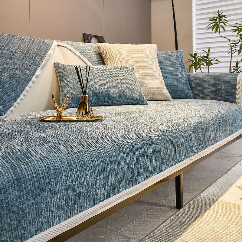 Simple Chenille Sofa Cushion Four Seasons Universal Gray High-End Sofa Cover All-Inclusive Non-Slip Suit Light Luxury Modern