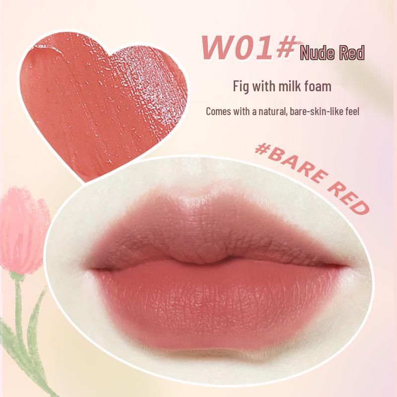 

WODWOD Velvet Mist Lip Cream: Non-fading, Non-stick, Lightweight Nude Makeup for Brightening and Creamy Water Mist Effect.