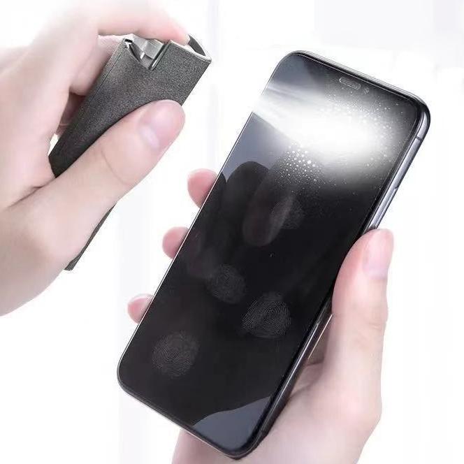 2 In 1 Phone Screen Cleaner Spray Portable Tablet Phone Touch Screen Cleaner Microfiber Cloth Set Glass Mini Cleaning Artifact