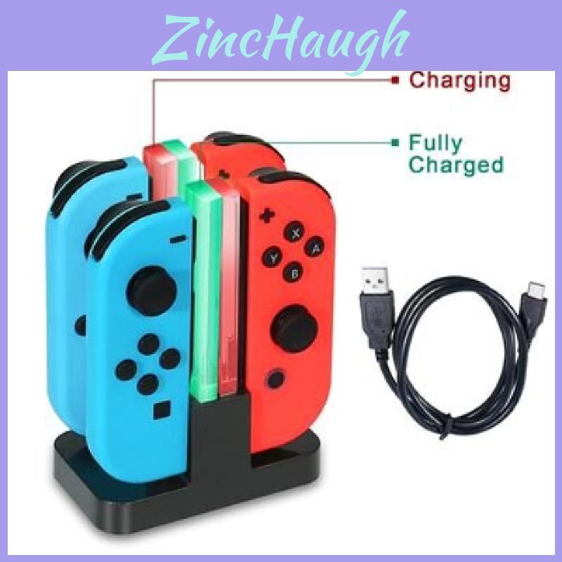 Colorful Switch Charging Dock For Joycon Controllers With Four Ports And Stylish Design