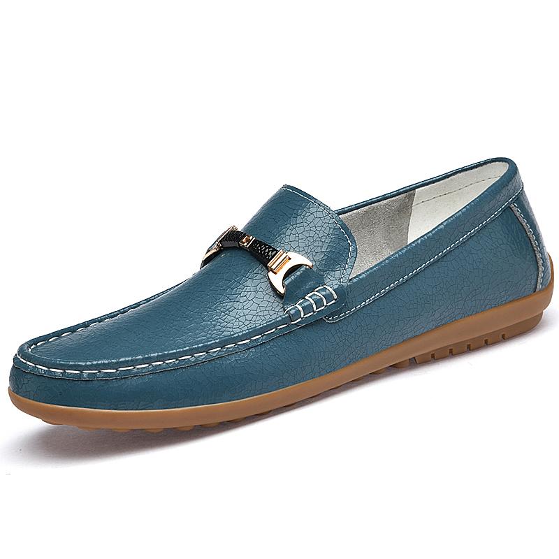 Fashion Comfortable Formal Wear Men Loafers Genuine Leather Casual Shoes Lightweight Sole Slip On Flats Non-Slip Man Business Moccasins