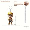 Cute Engineer, 2D Flat Acrylic, Pendant, Suitable for Backpack, Keychain, Gifts, Christmas, Halloween