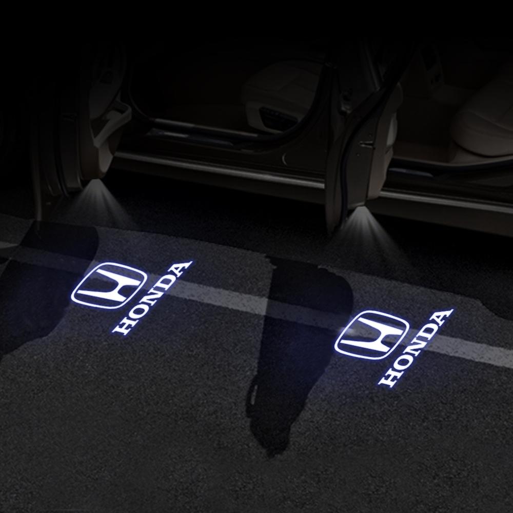 2Pcs LED Car Welcome Logo Projector Light Door Lamp Accessories For Honda Civic 10th 11th Gen Hrv Jazz City Accord 7 Crv Odyssey ajm256
