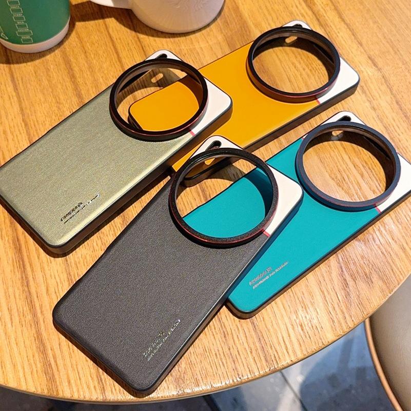 Double Pigment Leather Lens Raised Protective Lens Case For VIVO X200 Ultra X200s X200 Pro X100s X100 Camera Protection Cover