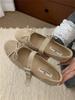 Fashion IPPEUM Velvet Ballet Flats Round Toe Buckle Mary Jane Shoes 2025 New Summer Ballerinas Zapatos Mujer