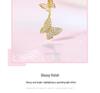Double Butterfly S925 Sterling Silver Necklace - Elegant Tassel Clavicle Chain for Women