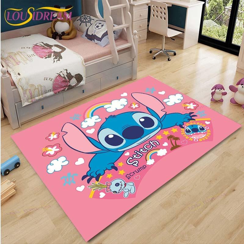 Anime Stitch Carpet Kids Carpets Living Room Tea Table Mats Bedroom Rug Washable Floor Mats Household Area Mat