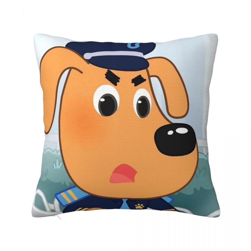 Federa Cuscino Quadrata Sheriff Labrador Copricuscino Cuscino Comfort Federa Cuscino da Lancio per Casa Divano Soggiorno