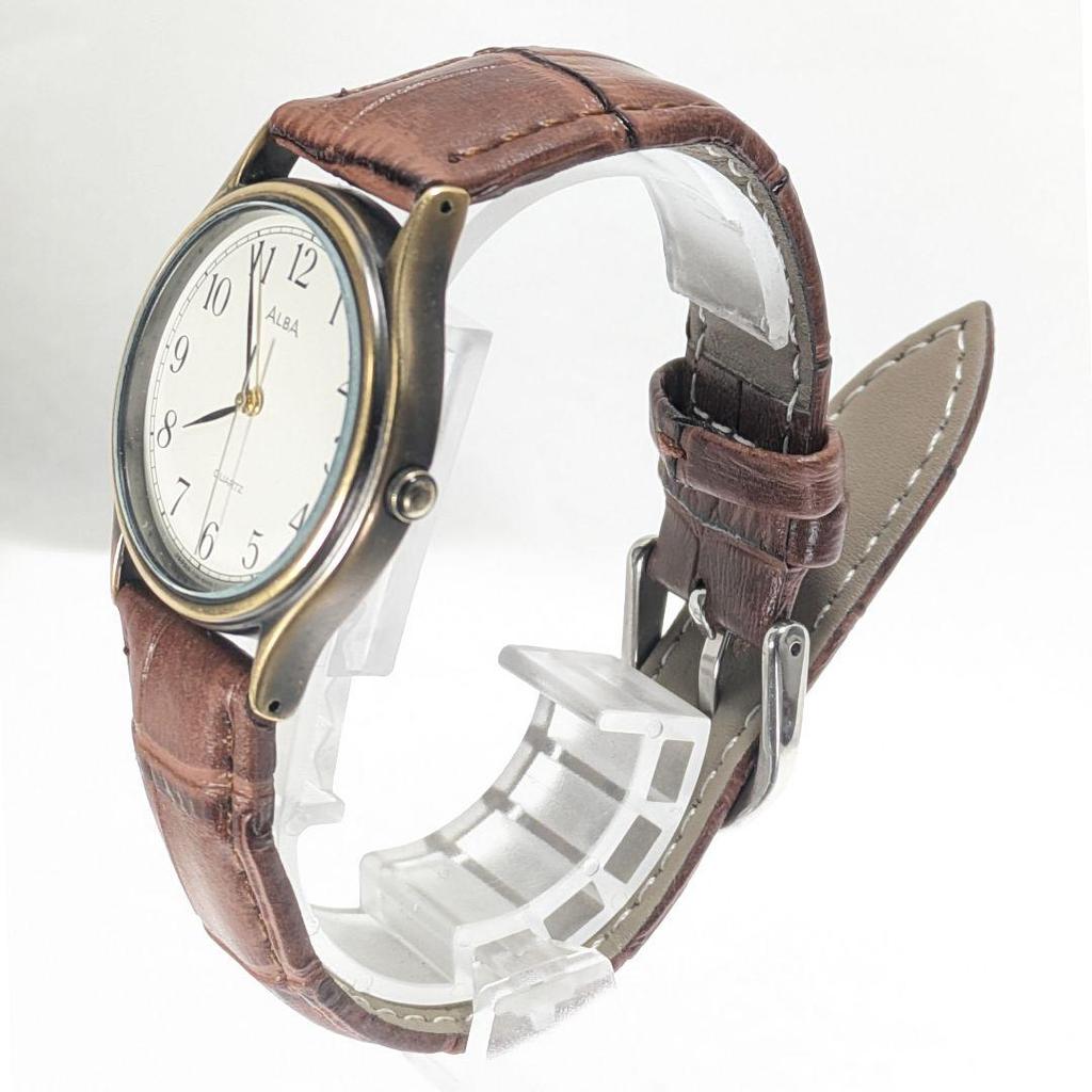 [USED] SEIKO ALBA Men's Battery Strap Replacement Working Condition S-62