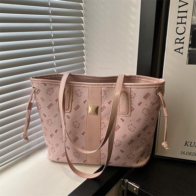 Large-capacity Commuter Bag Women's 2025 New Printed Fashion Tote Bag Versatile Casual Handbag Shoulder Bag