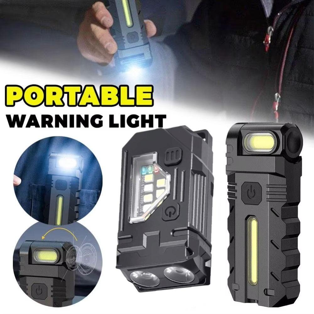 1000mAh Battery Magnetic LED Flashlight USB Rechargeable 180 Degree Rotating Head EDC Pocket Torch Super Bright LED Compact Size