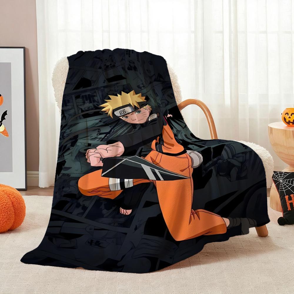 Naruto Pose Anime Printed Blanket Ultra Soft Throw Blanket For Office Sofa Home Decor Halloween Gift