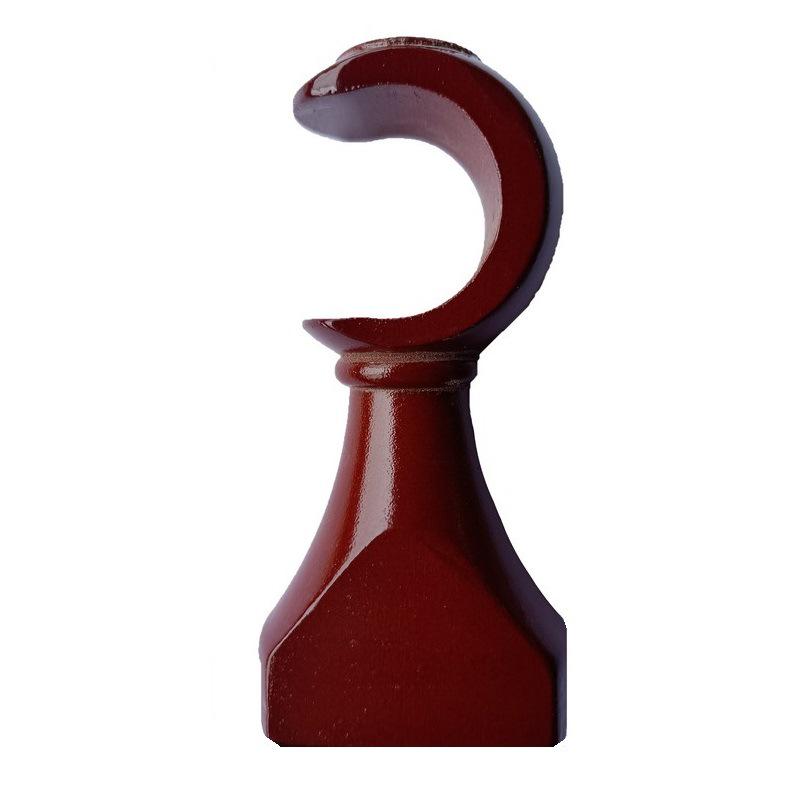 Vintage Solid Wood Curtain Rod with Single/Double Bracket and Decorative Finial
