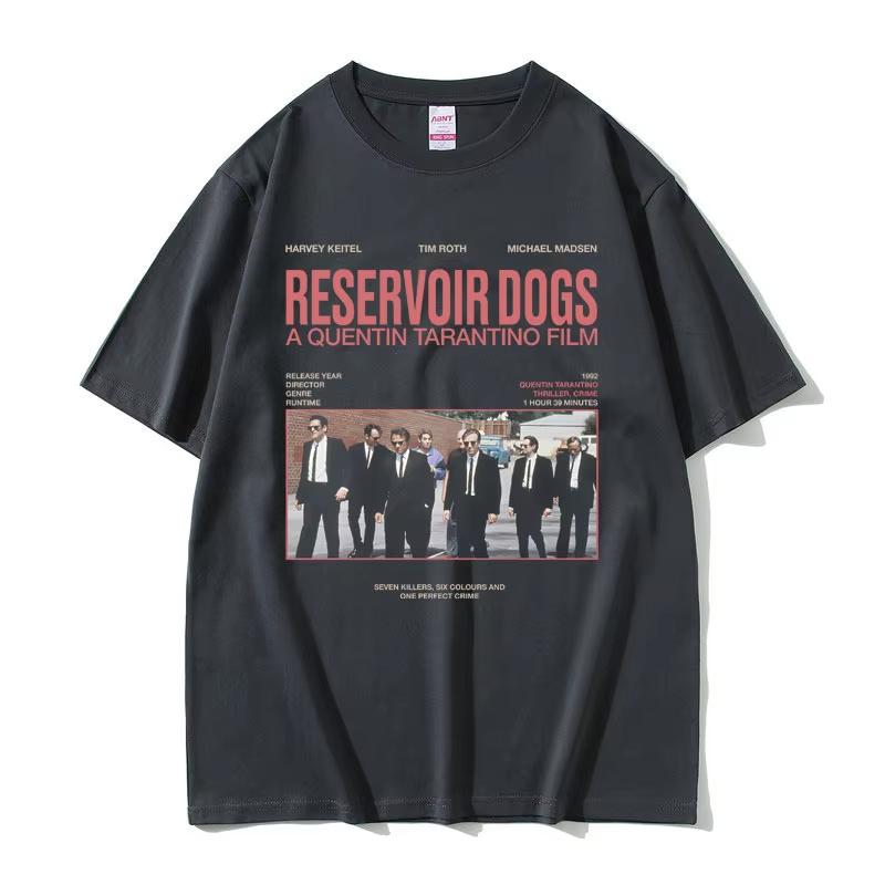 Famoso Director Quentin Tarantino Película Perros de Reserva Estampado Gráfico Camiseta Unisex Mujer Clásica 90s Vintage Thriller Criminal Camiseta