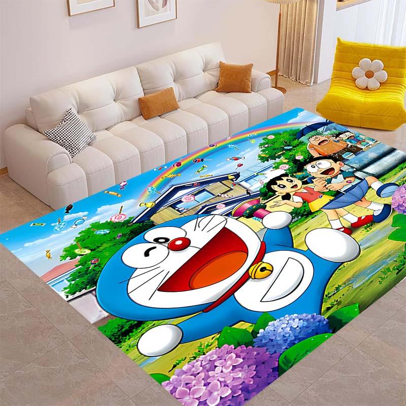 Cute Doraemon Rug, Suitable for Playrooms, Bedrooms, Living Rooms, Sofas, and Other Home Décor; Non-slip Children's Mat.